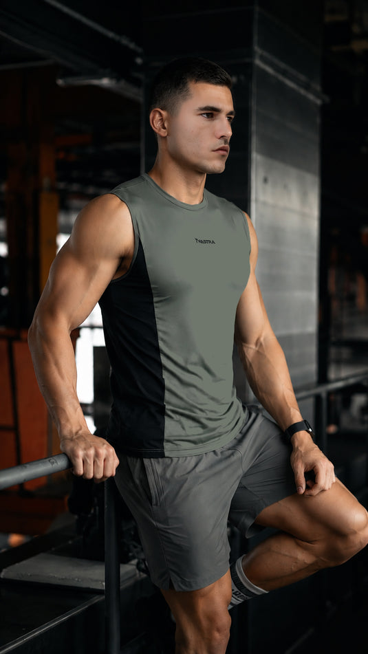 Olive & Black Flux Fit Sando