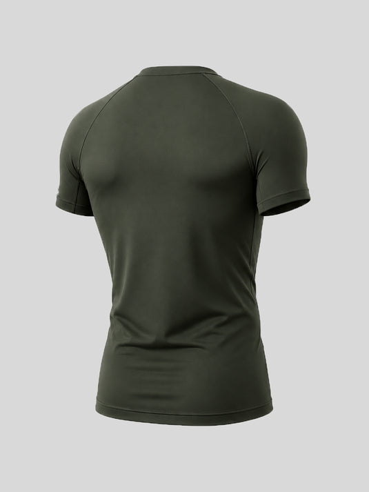 Olive Flux Fit Half Sleeve T-shirt