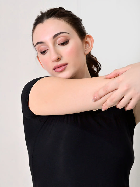 Black Scoop Neck Mini T-shirt
