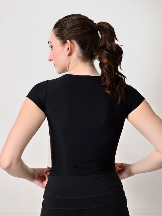 Black Scoop Neck Mini T-shirt