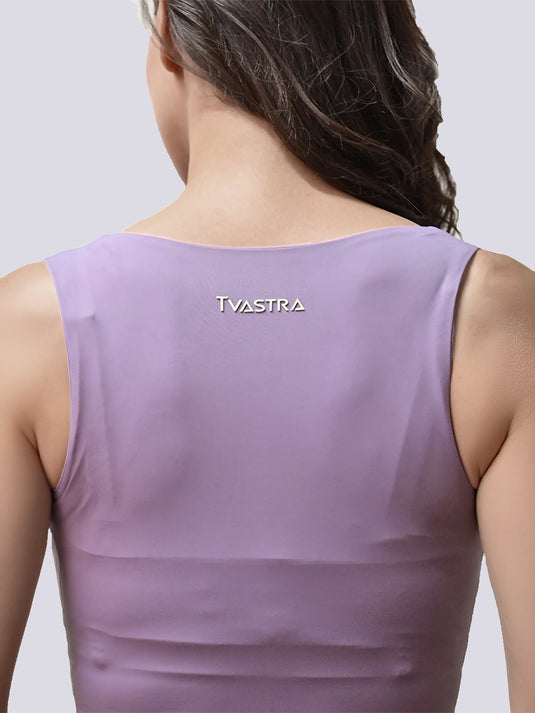 Frosty Lilac Closed Back Tank Tee