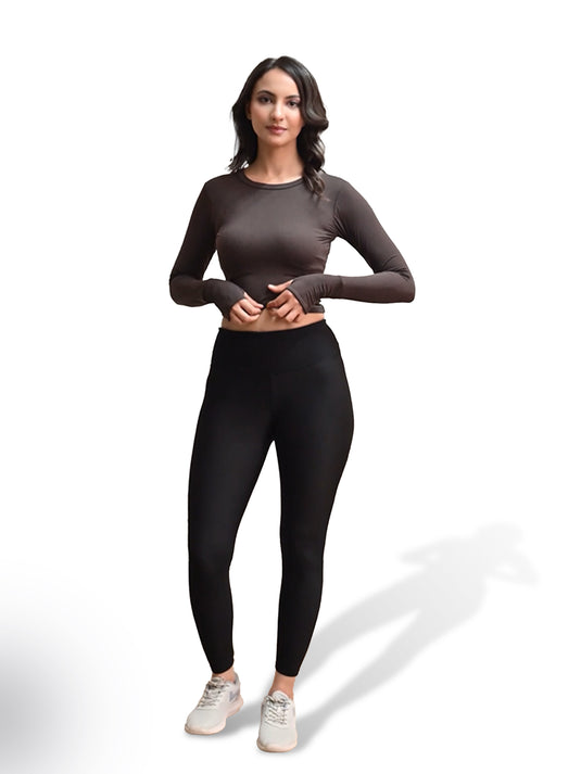 Espresso Thumb Hole Full Sleeve T-shirt