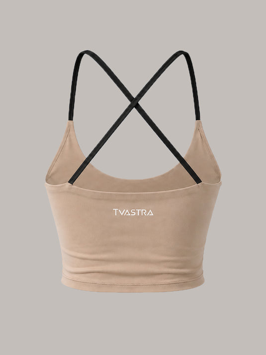 Beige & Black Flux Fit Top