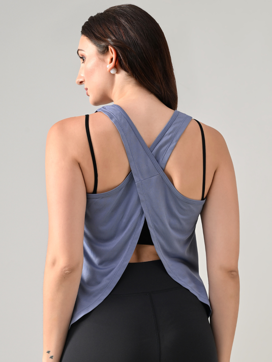 Pale Lavender Cross Back Tank Top