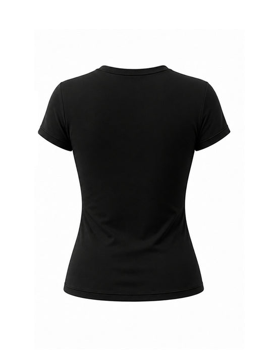 Black Scoop Neck Mini T-shirt