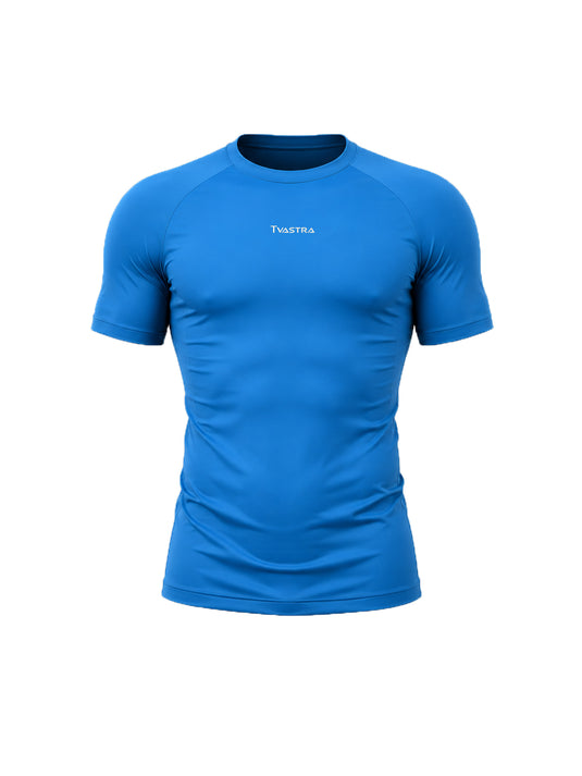 Ocean Blue Flux Fit Half Sleeve T-shirt