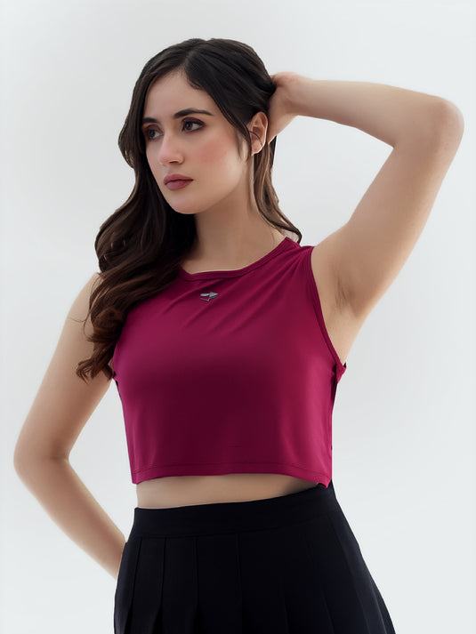 Aubergine Crop Top