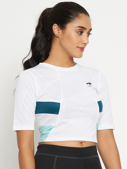 White F1 Crop Top