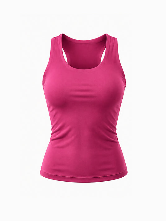Pink Racer Back Tank Top