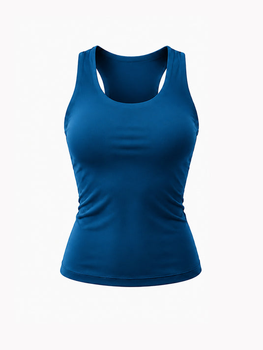 Ocean Blue Racer Back Tank Top