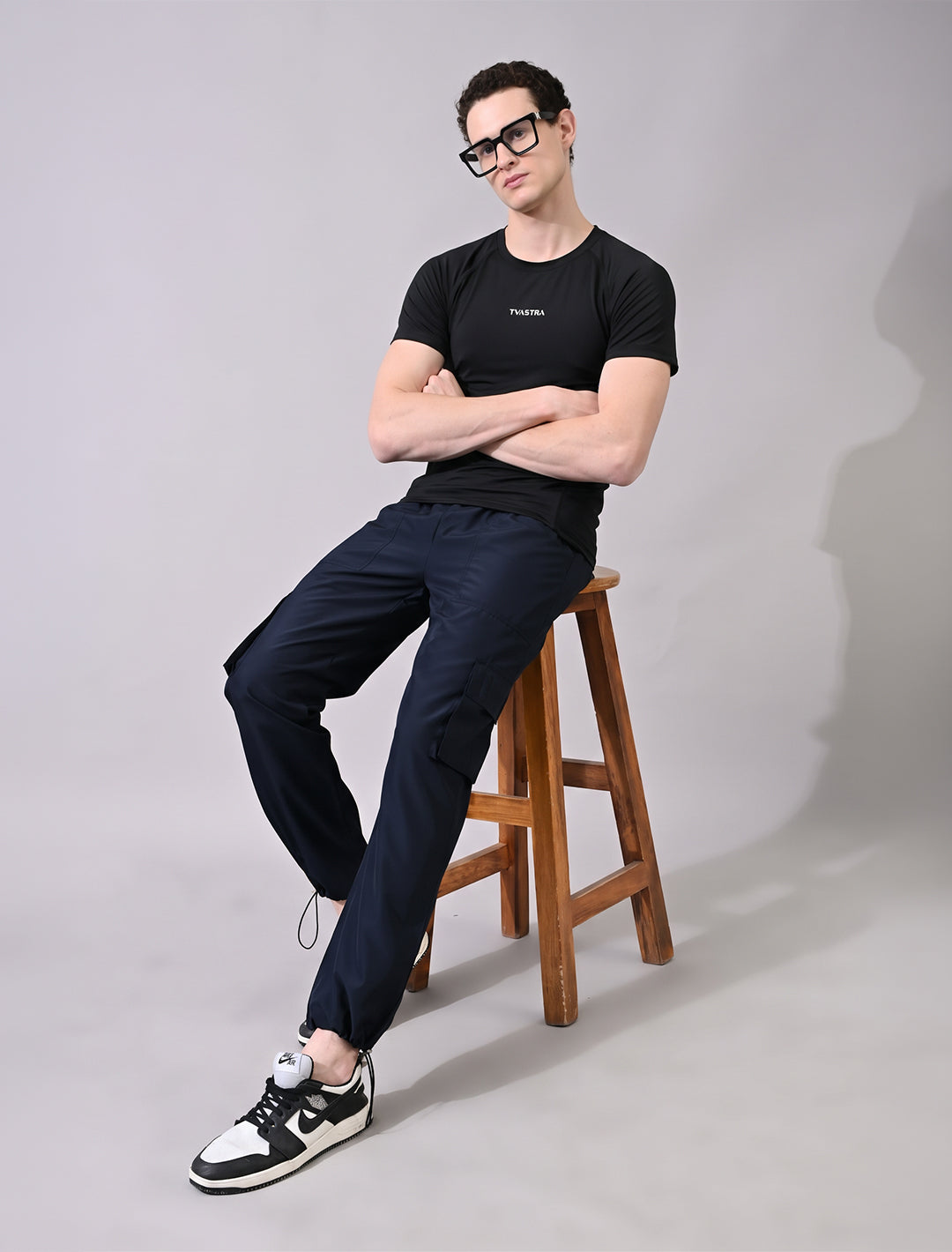 Navy Cargo Joggers Pants