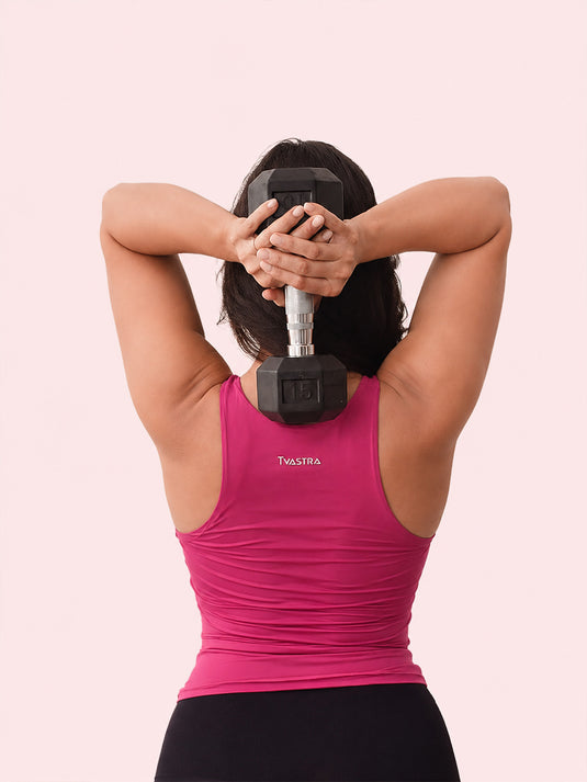 Pink Closed Back Tank Tee