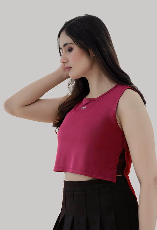Aubergine Crop Top