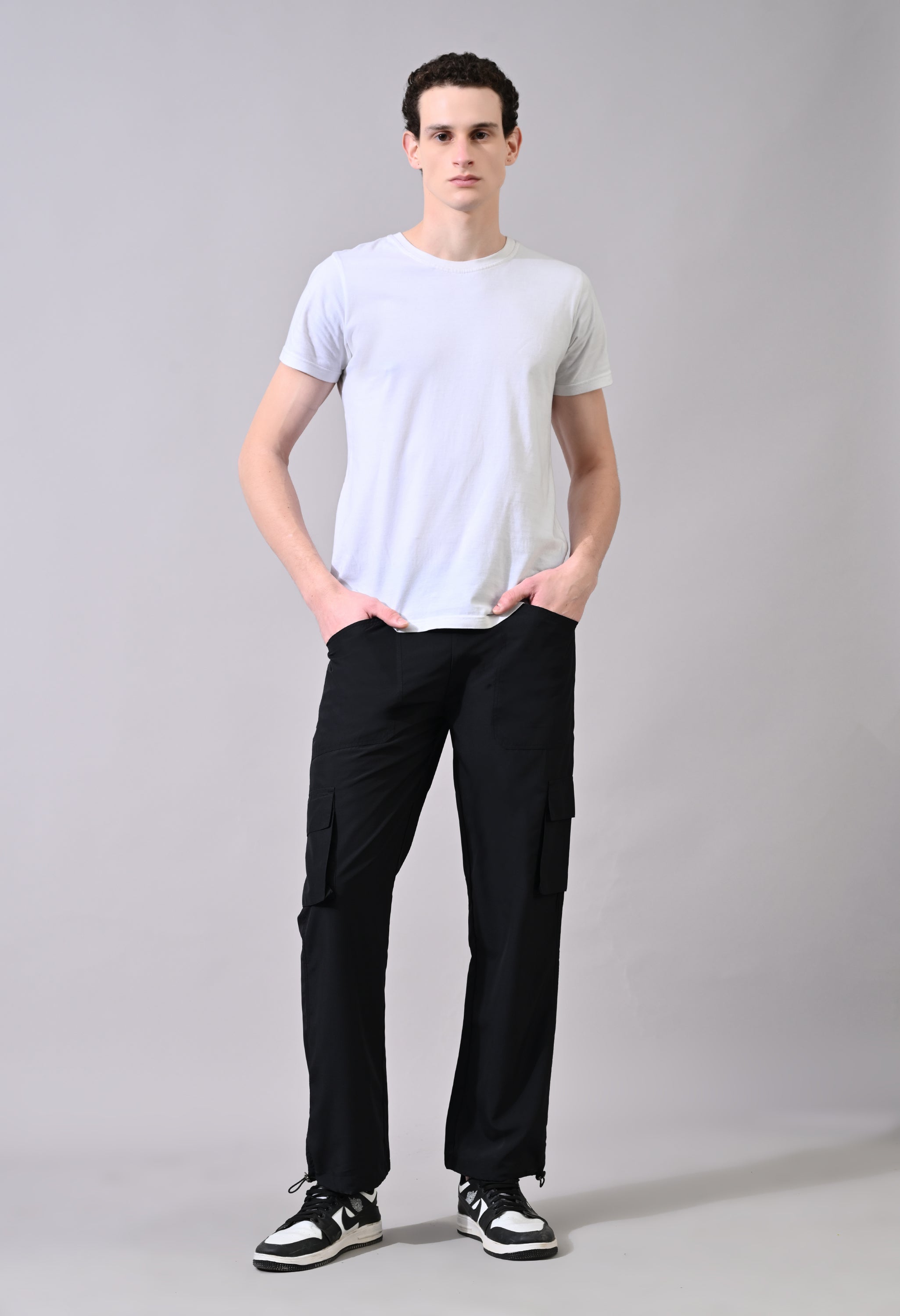 Olive Patch Black Cargo Pants