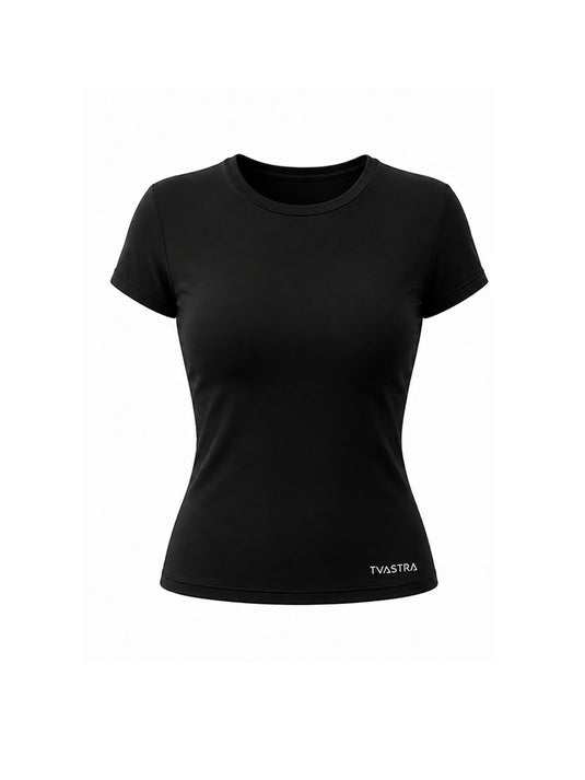Black Scoop Neck Mini T-shirt