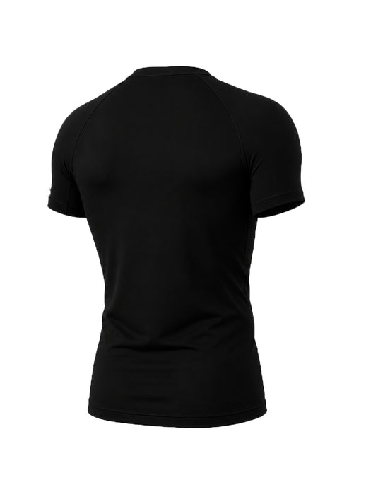 Black Flux Fit Half Sleeve T-shirt