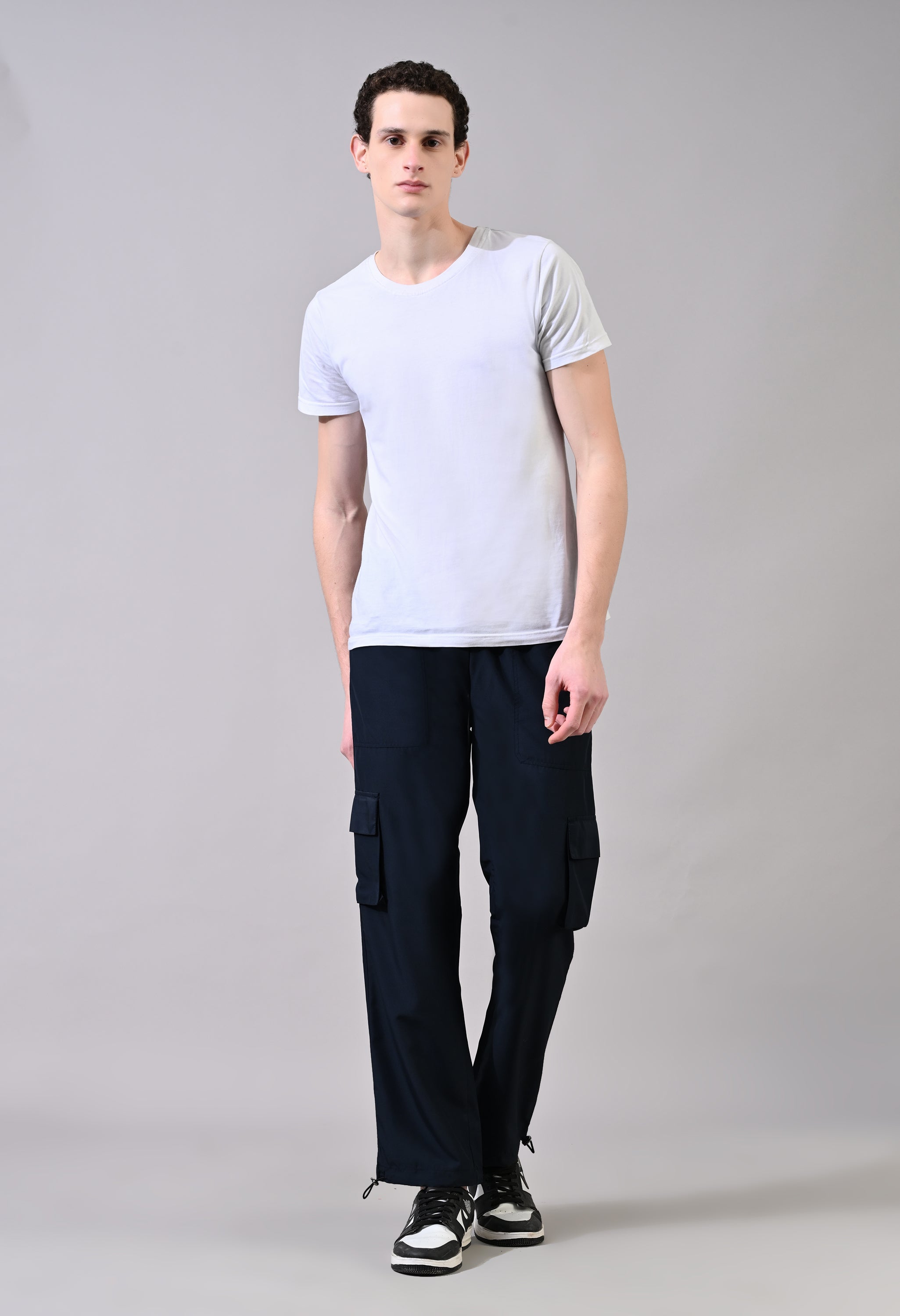 Navy Cargo Joggers Pants