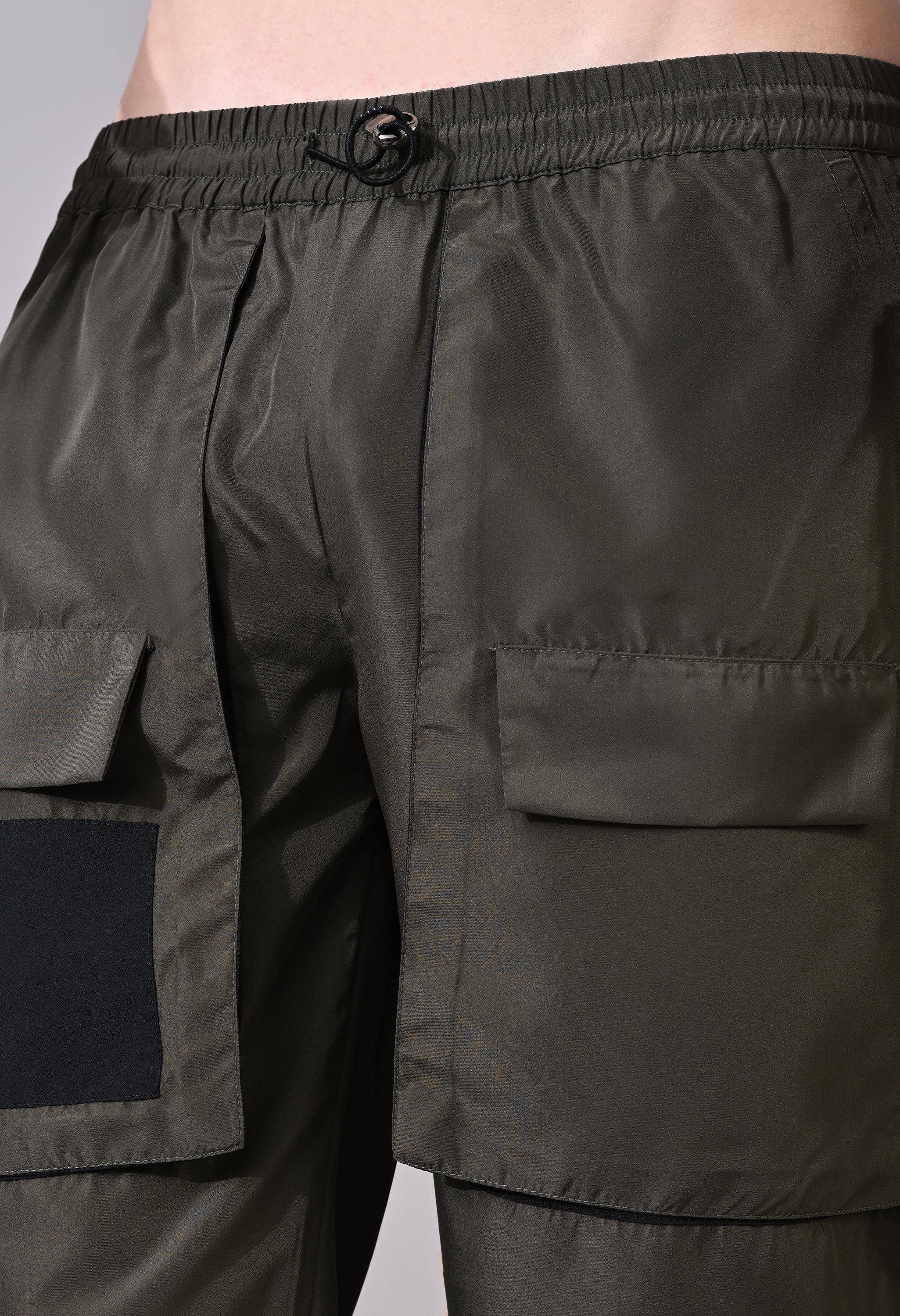 Black Patch Olive Cargo Pants