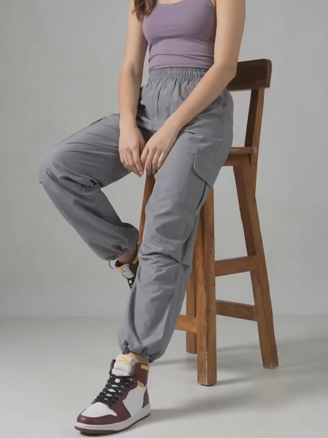 Grey Cargo Pants