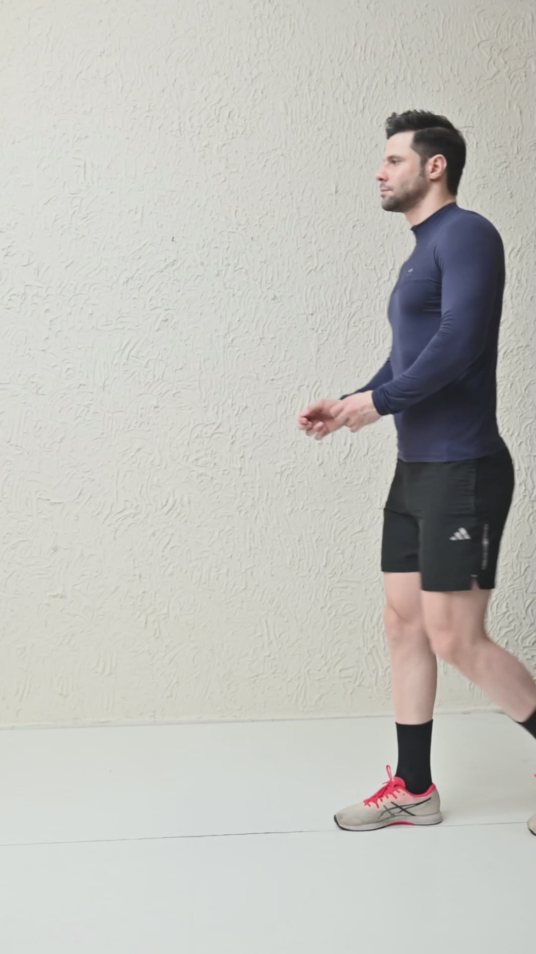 Navy Blue Flux Fit Zipper T-Shirt