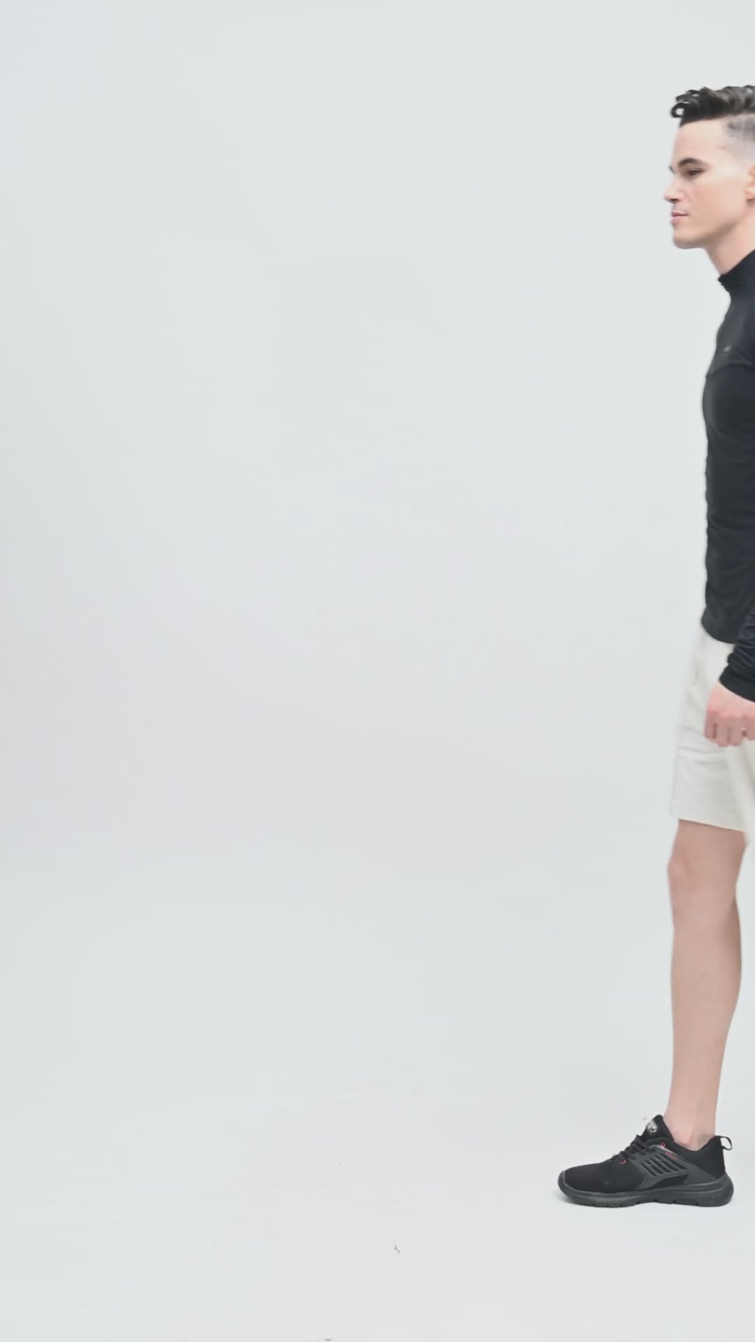 Black Flux Fit Zipper T-Shirt
