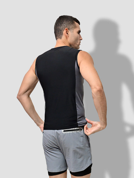 Black & Grey Flux Fit Sando