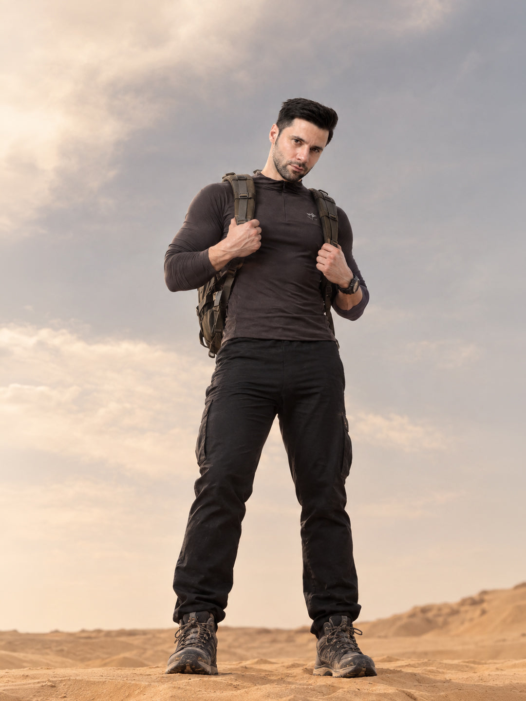 Espresso Flux Fit Zipper T-Shirt
