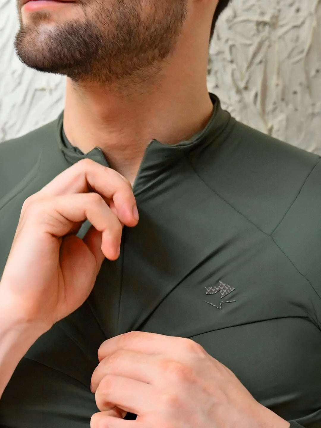 Olive Flux FIt Zipper T-Shirt