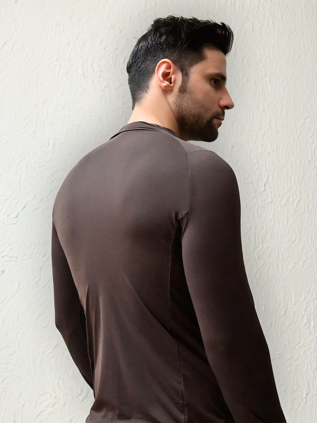 Espresso Flux Fit Zipper T-Shirt